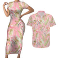 Australia Galah Cockatoo Couples Matching Short Sleeve Bodycon Dress and Hawaiian Shirt Eolophus Soseicapilla Couple Seamless Style - Aussie Hoodie