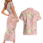 Australia Galah Cockatoo Couples Matching Short Sleeve Bodycon Dress and Hawaiian Shirt Eolophus Soseicapilla Couple Seamless Style - Aussie Hoodie