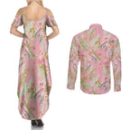 Australia Galah Cockatoo Couples Matching Summer Maxi Dress and Long Sleeve Button Shirt Eolophus Soseicapilla Couple Seamless Style - Aussie Hoodie