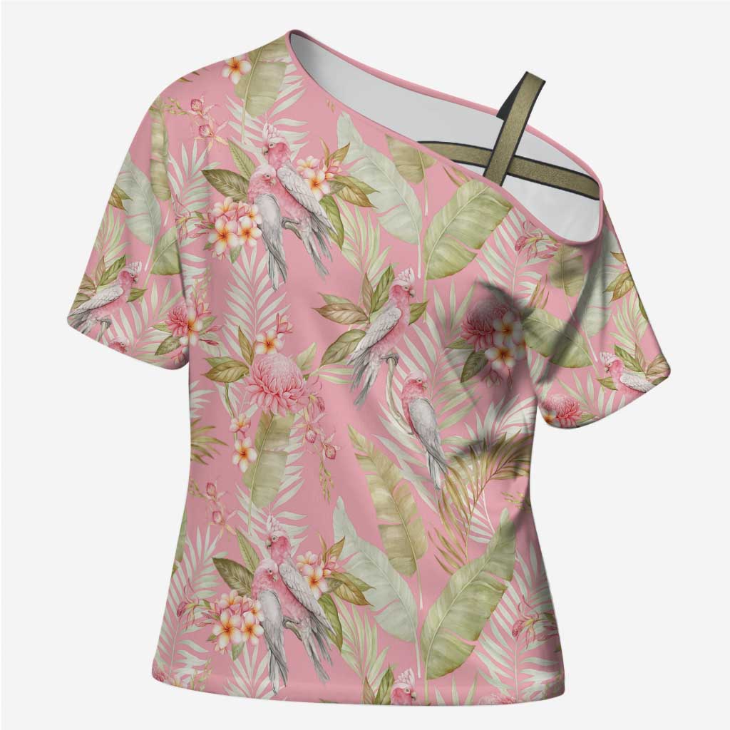 Australia Galah Cockatoo Cross Shoulder Shirt Eolophus Soseicapilla Couple Seamless Style - Aussie Hoodie