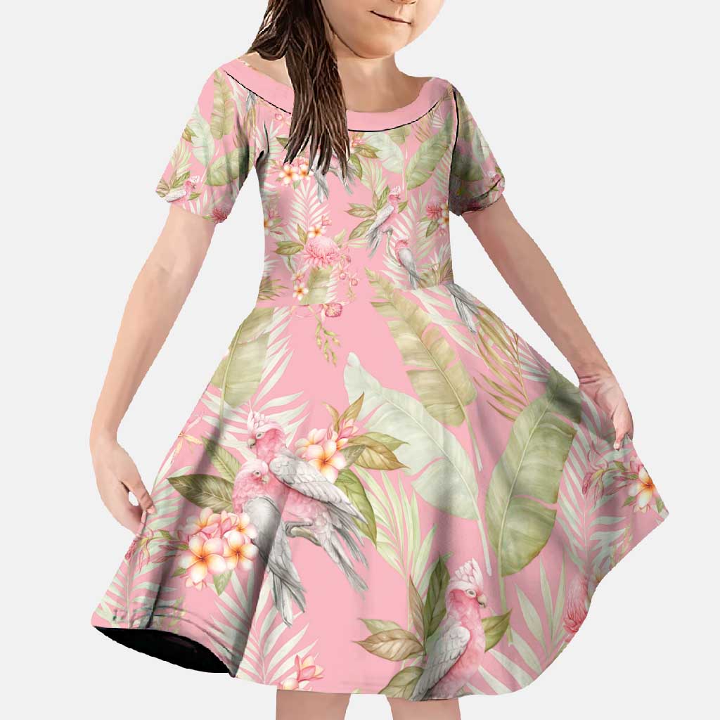 Australia Galah Cockatoo Family Matching Long Sleeve Bodycon Dress and Hawaiian Shirt Eolophus Soseicapilla Couple Seamless Style - Aussie Hoodie