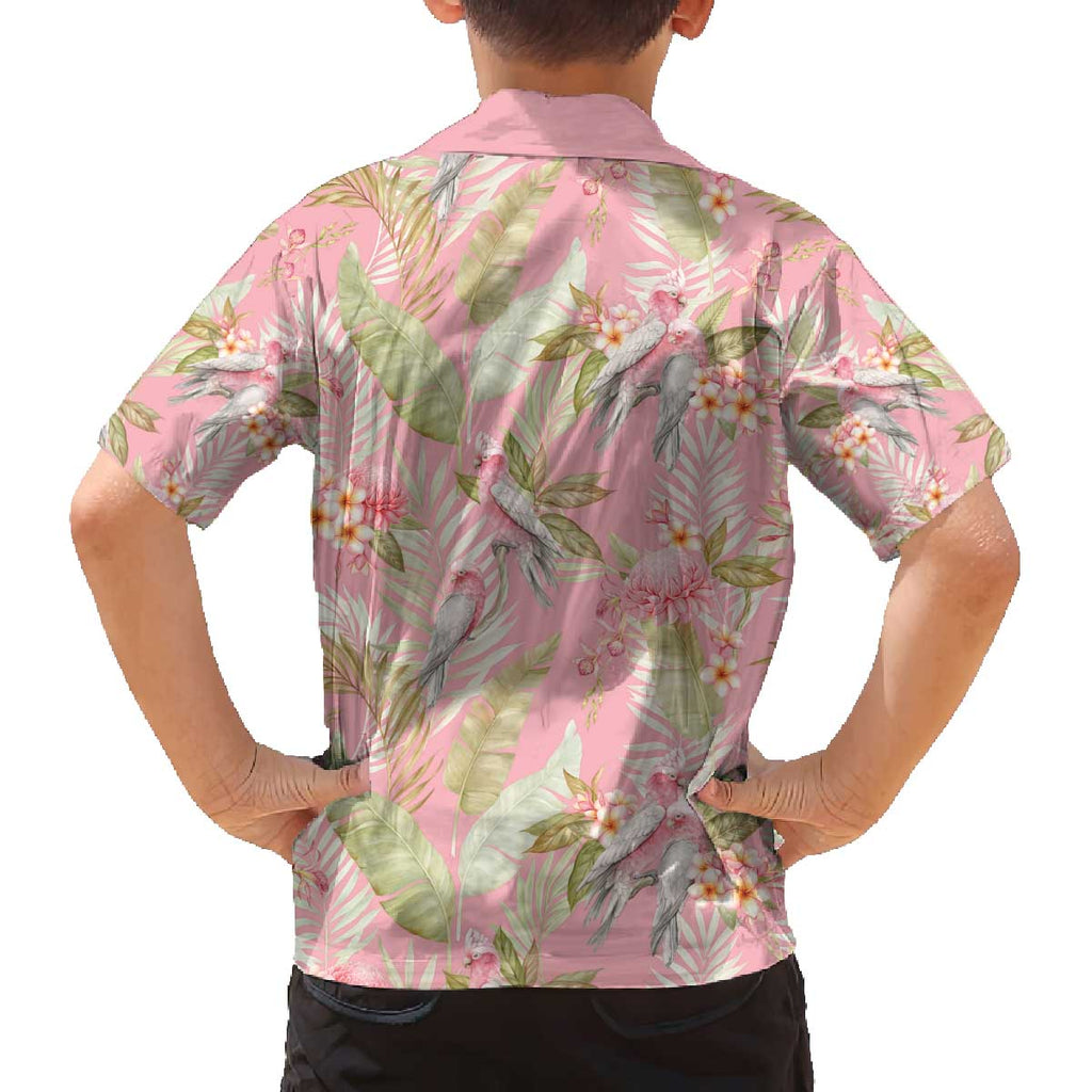 Australia Galah Cockatoo Family Matching Off The Shoulder Long Sleeve Dress and Hawaiian Shirt Eolophus Soseicapilla Couple Seamless Style - Aussie Hoodie