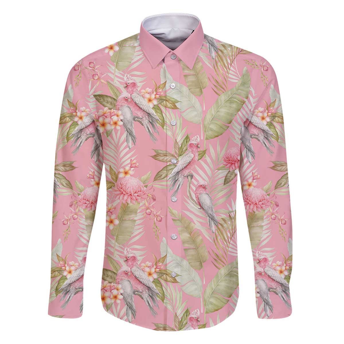 Australia Galah Cockatoo Family Matching Off The Shoulder Long Sleeve Dress and Hawaiian Shirt Eolophus Soseicapilla Couple Seamless Style - Aussie Hoodie