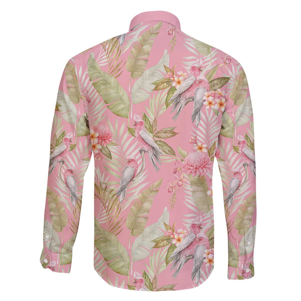 Australia Galah Cockatoo Family Matching Off The Shoulder Long Sleeve Dress and Hawaiian Shirt Eolophus Soseicapilla Couple Seamless Style - Aussie Hoodie