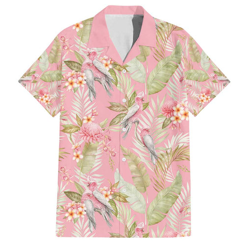 Australia Galah Cockatoo Family Matching Off Shoulder Short Dress and Hawaiian Shirt Eolophus Soseicapilla Couple Seamless Style - Aussie Hoodie