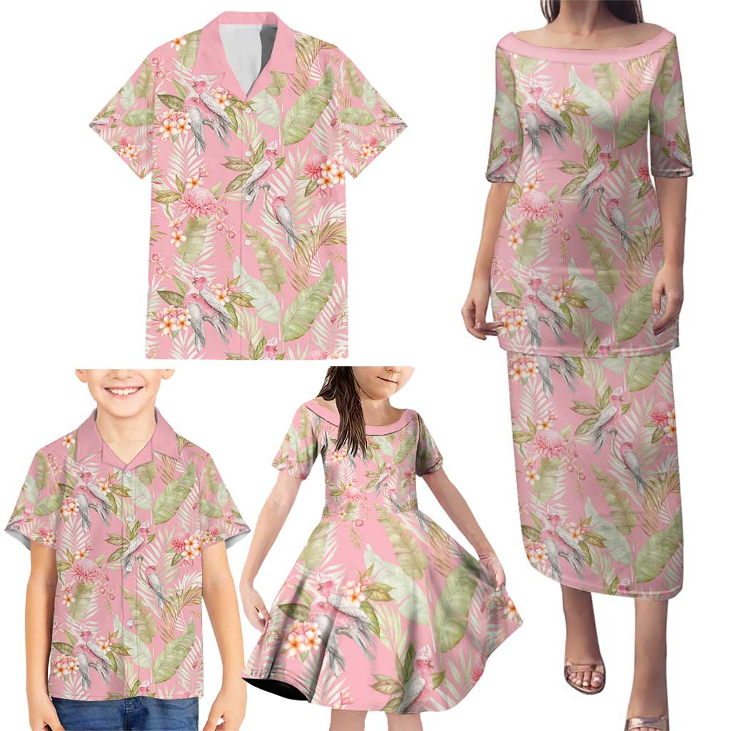 Australia Galah Cockatoo Family Matching Puletasi and Hawaiian Shirt Eolophus Soseicapilla Couple Seamless Style - Aussie Hoodie