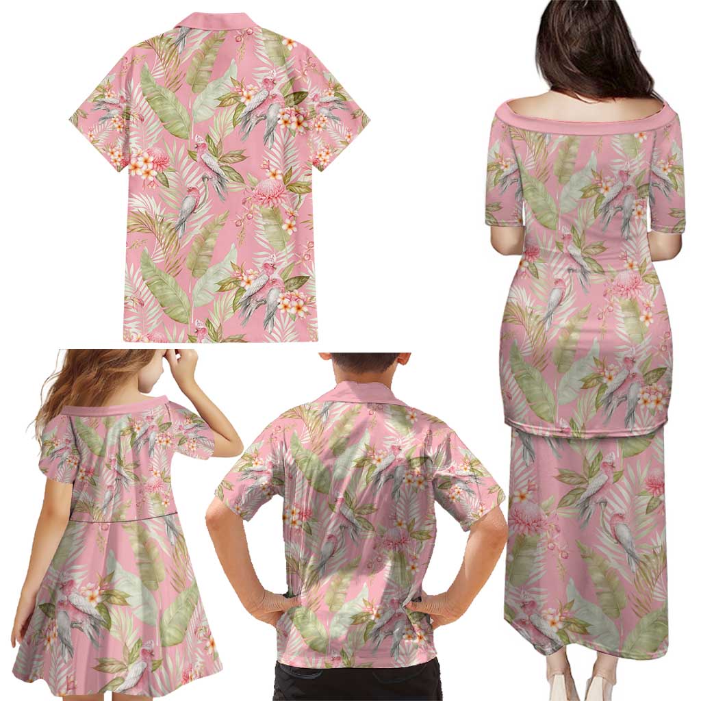 Australia Galah Cockatoo Family Matching Puletasi and Hawaiian Shirt Eolophus Soseicapilla Couple Seamless Style - Aussie Hoodie