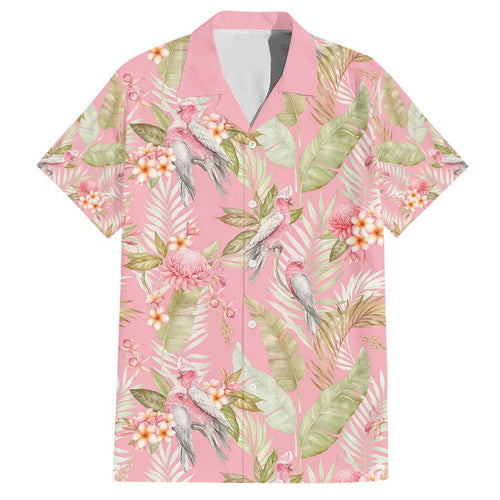 Australia Galah Cockatoo Family Matching Short Sleeve Bodycon Dress and Hawaiian Shirt Eolophus Soseicapilla Couple Seamless Style - Aussie Hoodie