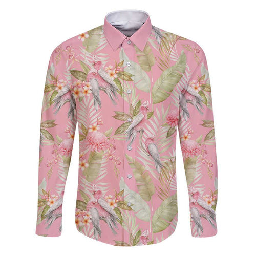 Australia Galah Cockatoo Family Matching Short Sleeve Bodycon Dress and Hawaiian Shirt Eolophus Soseicapilla Couple Seamless Style - Aussie Hoodie