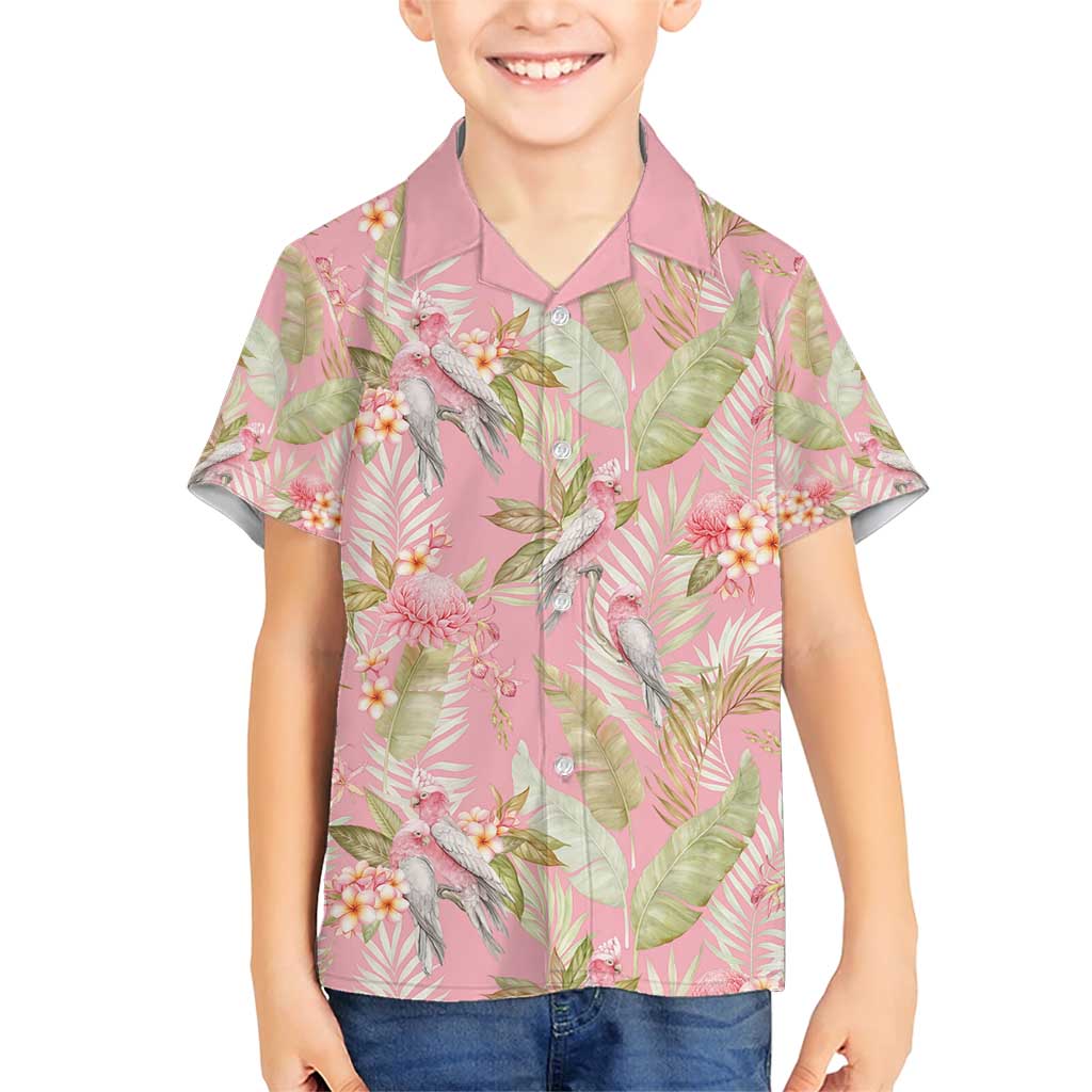 Australia Galah Cockatoo Family Matching Short Sleeve Bodycon Dress and Hawaiian Shirt Eolophus Soseicapilla Couple Seamless Style - Aussie Hoodie