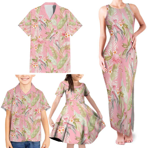 Australia Galah Cockatoo Family Matching Tank Maxi Dress and Hawaiian Shirt Eolophus Soseicapilla Couple Seamless Style - Aussie Hoodie