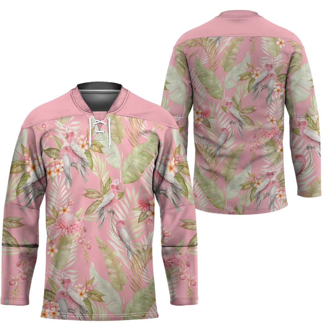 Australia Galah Cockatoo Hockey Jersey Eolophus Soseicapilla Couple Seamless Style - Aussie Hoodie