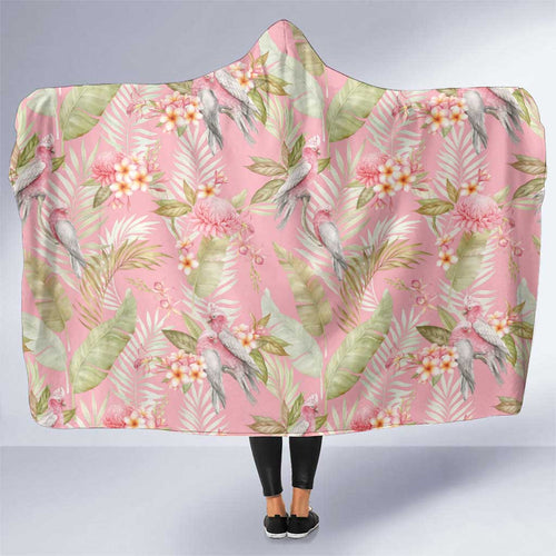 Australia Galah Cockatoo Hooded Blanket Eolophus Soseicapilla Couple Seamless Style - Aussie Hoodie