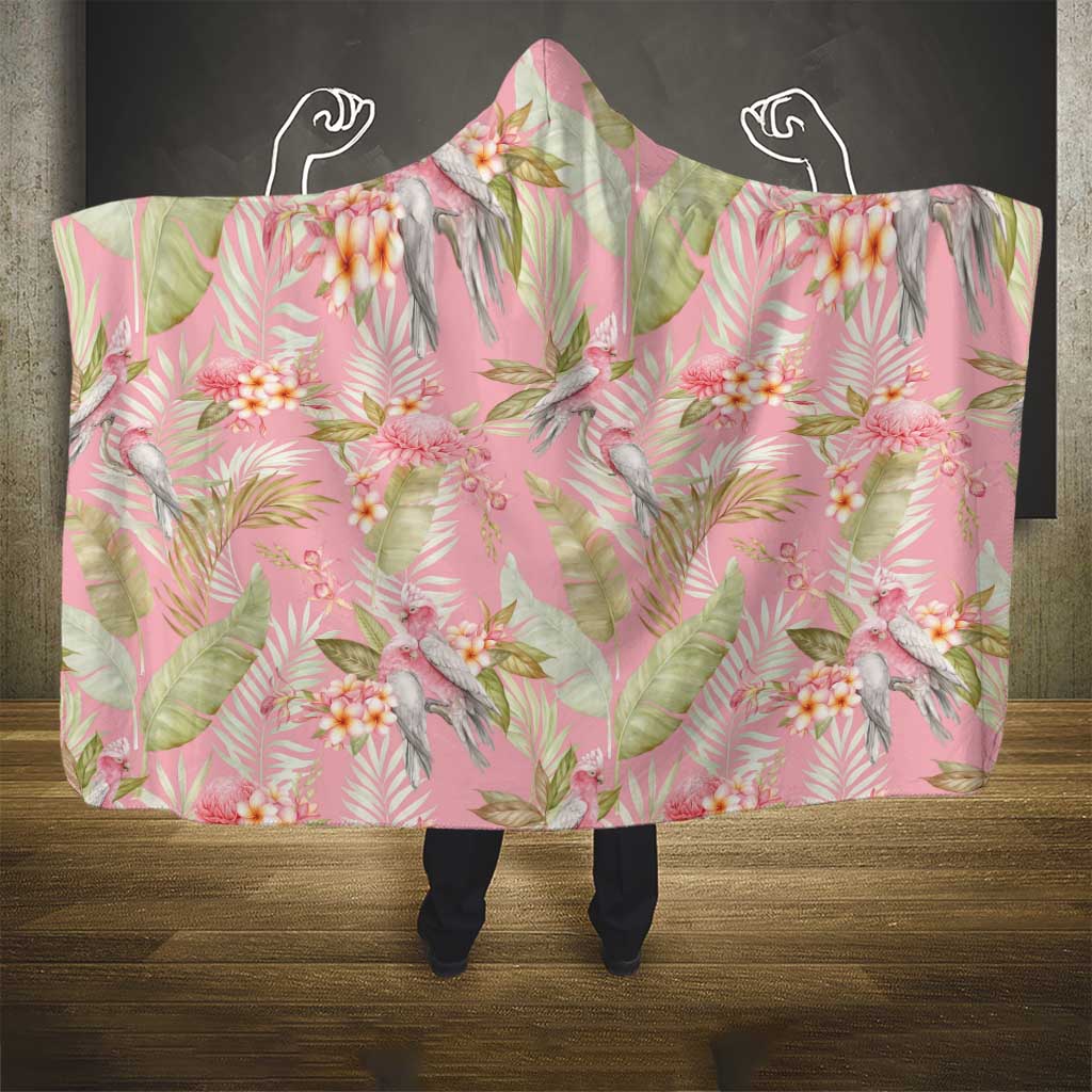 Australia Galah Cockatoo Hooded Blanket Eolophus Soseicapilla Couple Seamless Style - Aussie Hoodie