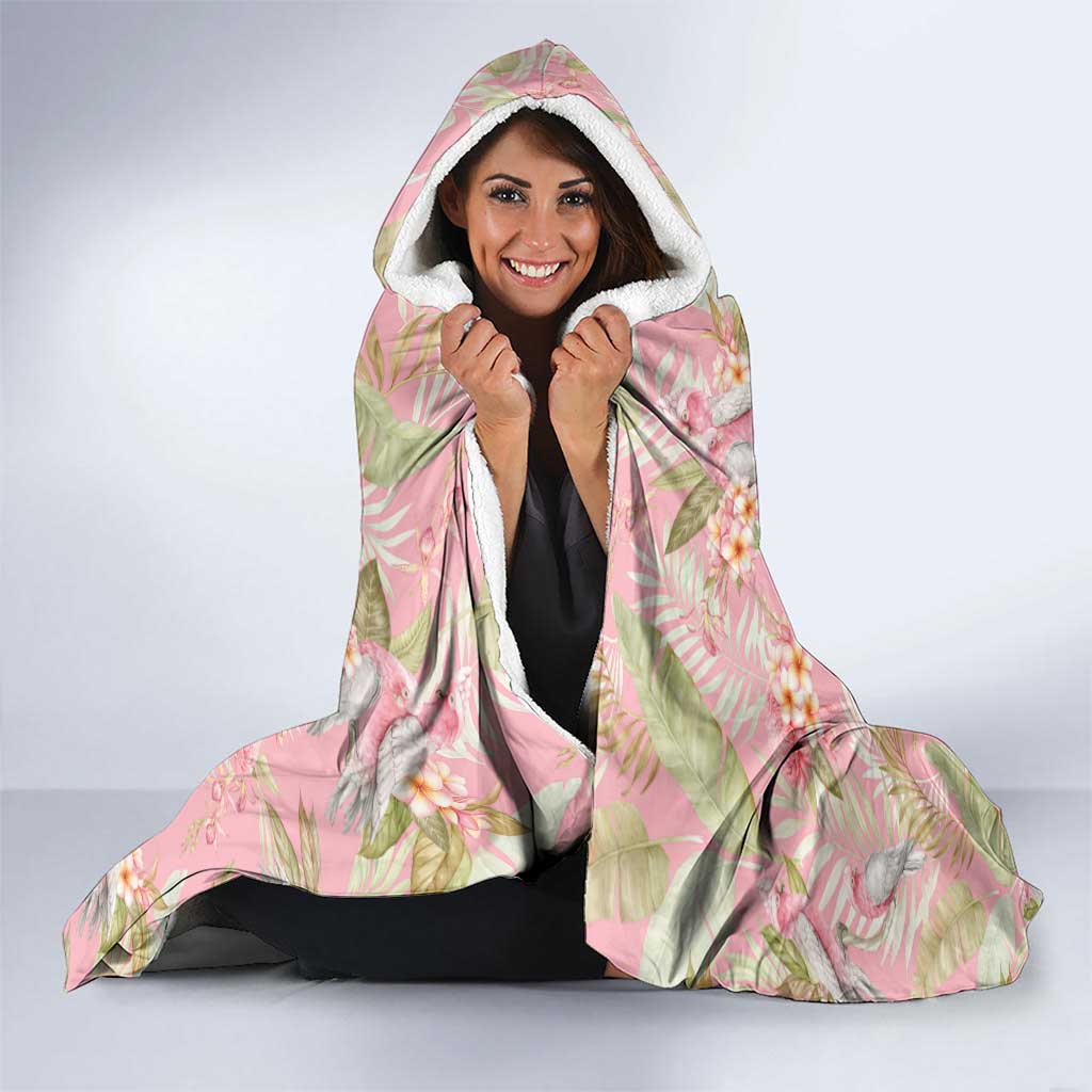 Australia Galah Cockatoo Hooded Blanket Eolophus Soseicapilla Couple Seamless Style - Aussie Hoodie