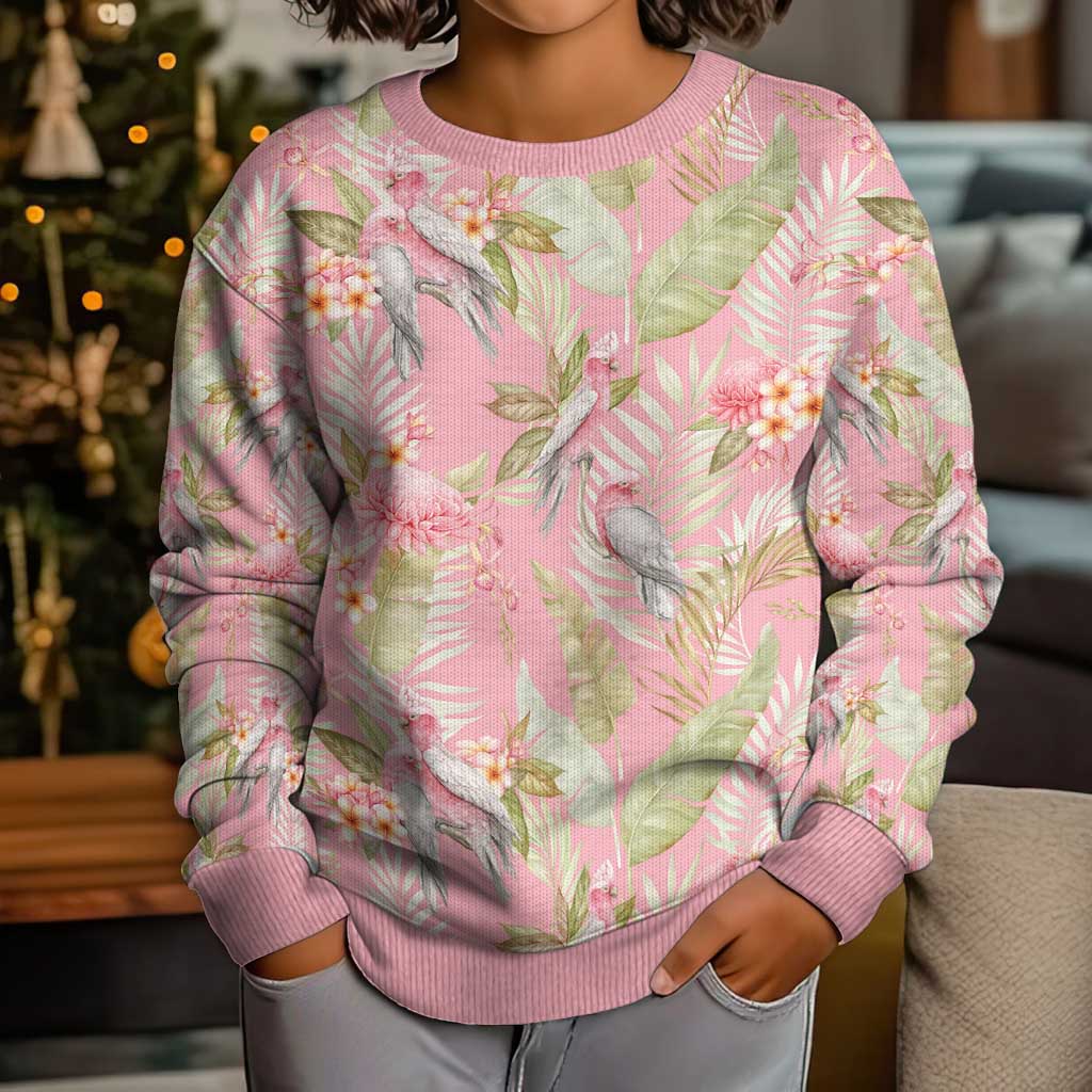 Australia Galah Cockatoo Kid Ugly Christmas Sweater Eolophus Soseicapilla Couple Seamless Style - Aussie Hoodie