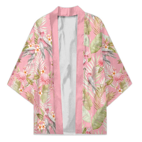 Australia Galah Cockatoo Kimono Eolophus Soseicapilla Couple Seamless Style - Aussie Hoodie