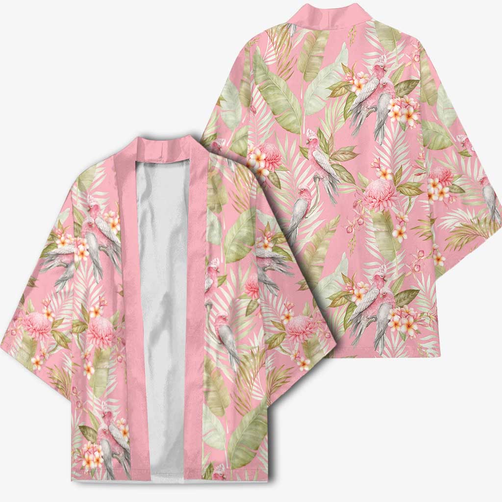 Australia Galah Cockatoo Kimono Eolophus Soseicapilla Couple Seamless Style - Aussie Hoodie