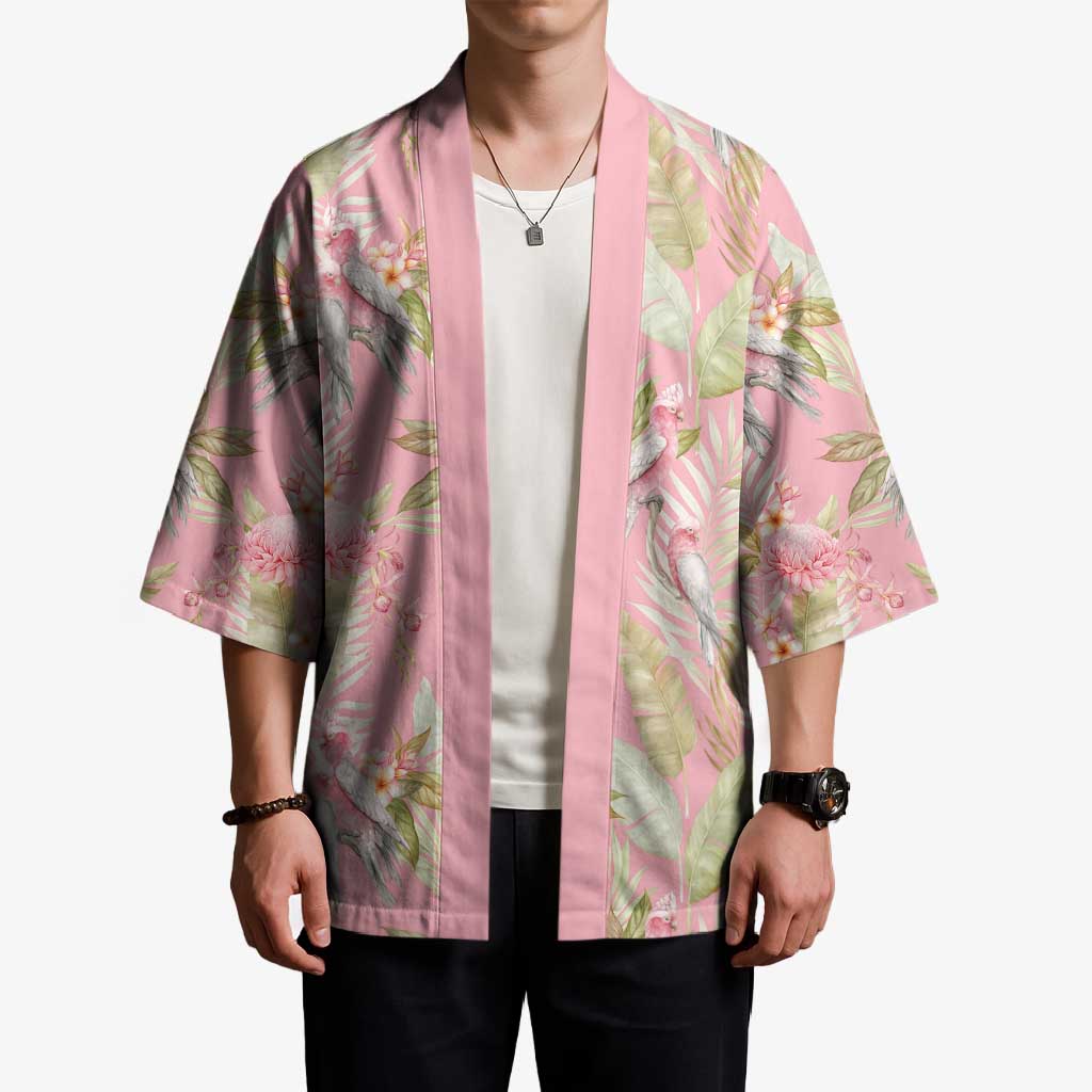 Australia Galah Cockatoo Kimono Eolophus Soseicapilla Couple Seamless Style - Aussie Hoodie