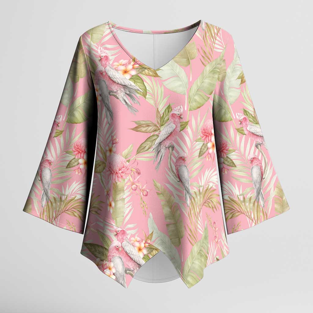 Australia Galah Cockatoo Kimono Sleeve Blouse Eolophus Soseicapilla Couple Seamless Style - Aussie Hoodie