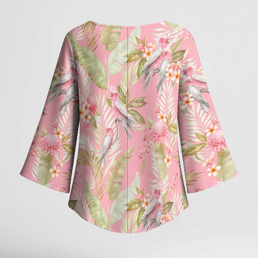 Australia Galah Cockatoo Kimono Sleeve Blouse Eolophus Soseicapilla Couple Seamless Style - Aussie Hoodie
