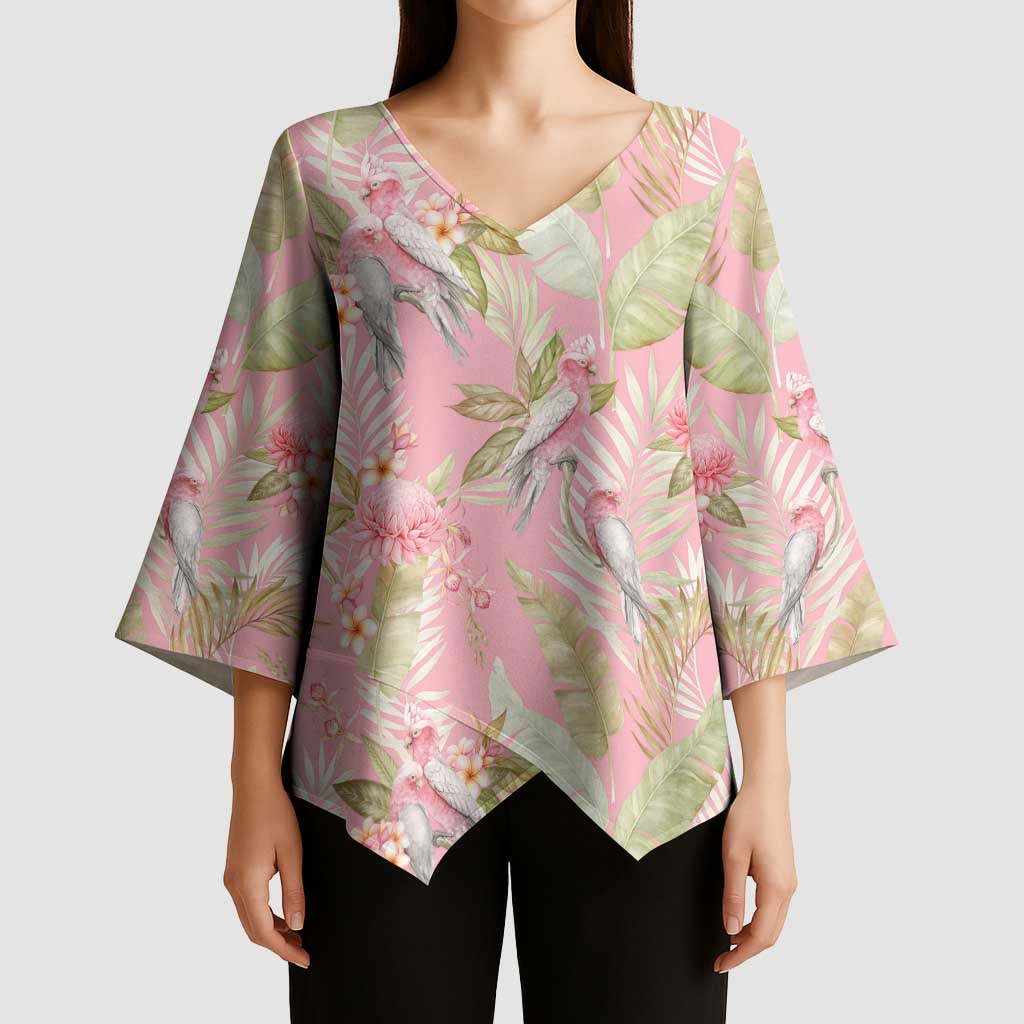 Australia Galah Cockatoo Kimono Sleeve Blouse Eolophus Soseicapilla Couple Seamless Style - Aussie Hoodie