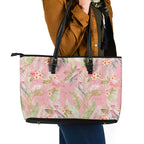 Australia Galah Cockatoo Leather Tote Bag Eolophus Soseicapilla Couple Seamless Style - Aussie Hoodie