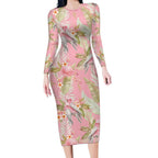 Australia Galah Cockatoo Long Sleeve Bodycon Dress Eolophus Soseicapilla Couple Seamless Style - Aussie Hoodie