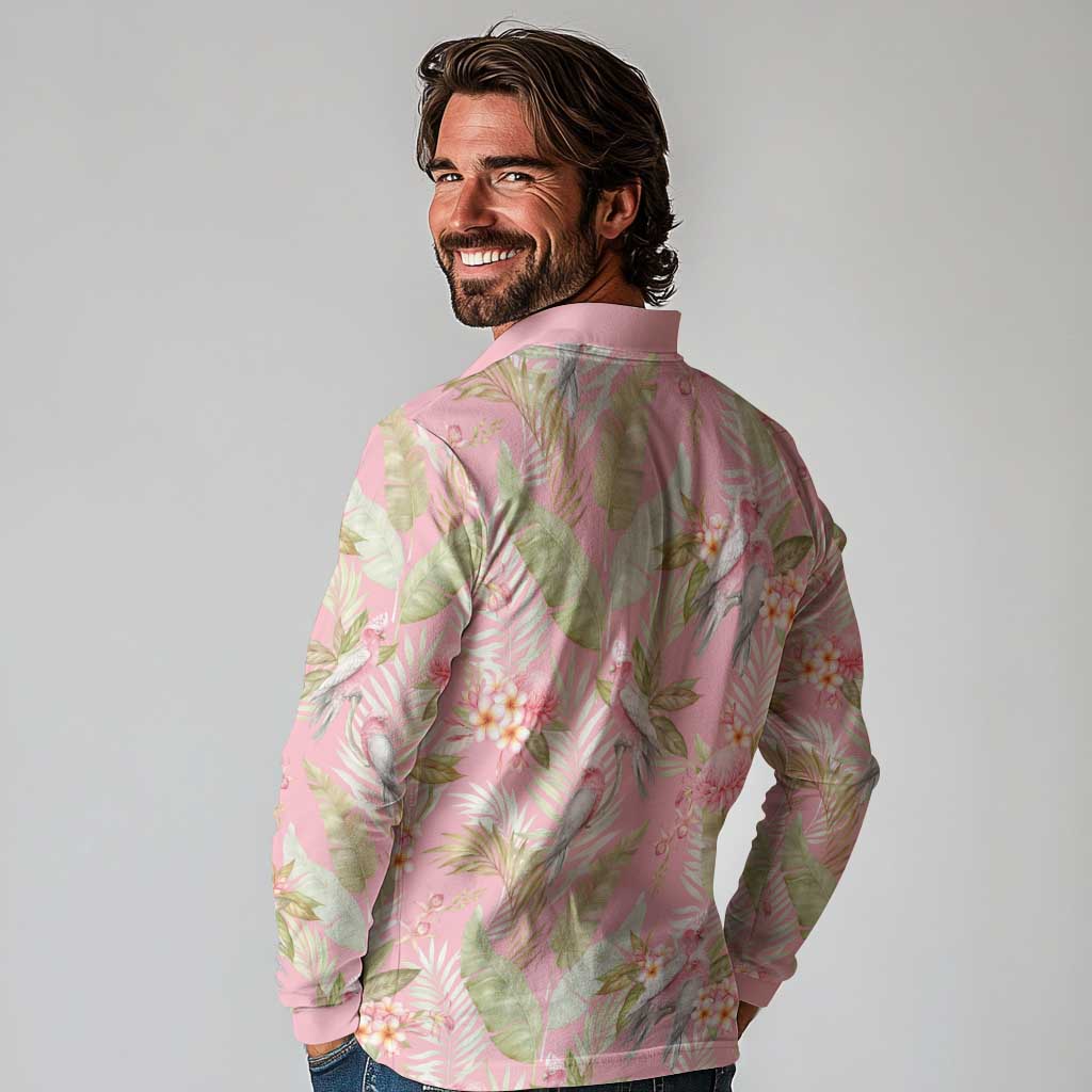 Australia Galah Cockatoo Long Sleeve Polo Shirt Eolophus Soseicapilla Couple Seamless Style - Aussie Hoodie