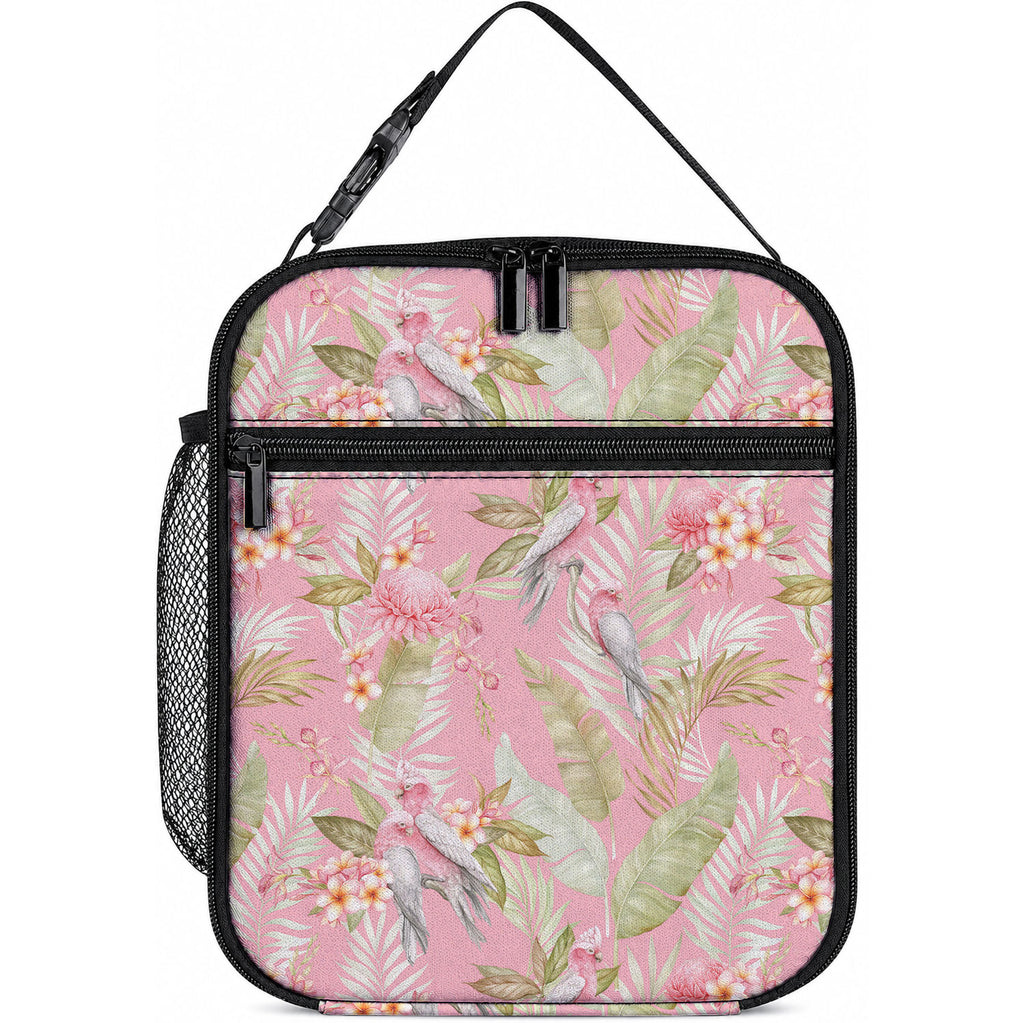 Australia Galah Cockatoo Lunch Bag Eolophus Roseicapilla Couple Seamless Style
