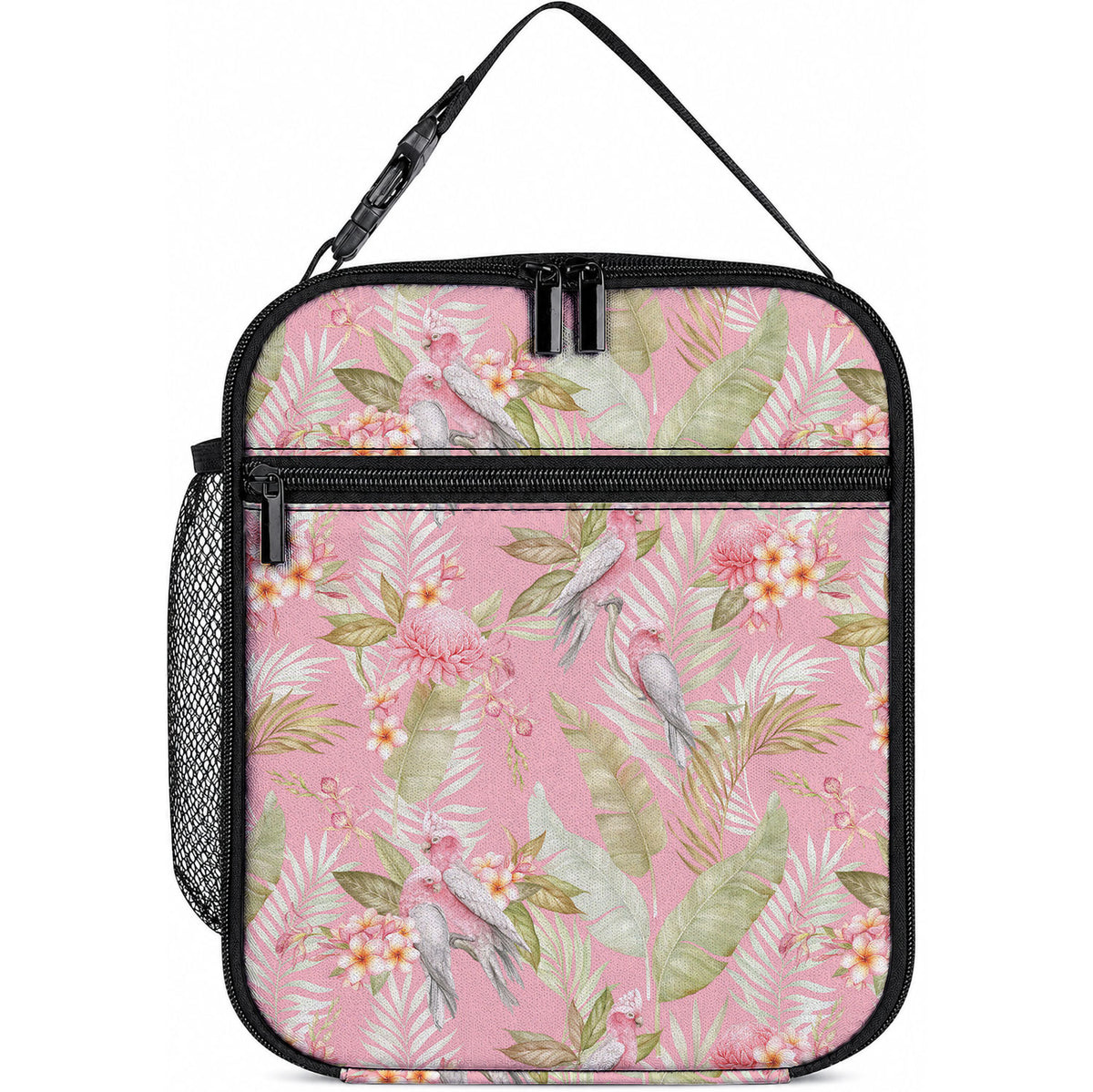 Australia Galah Cockatoo Lunch Bag Eolophus Roseicapilla Couple Seamless Style