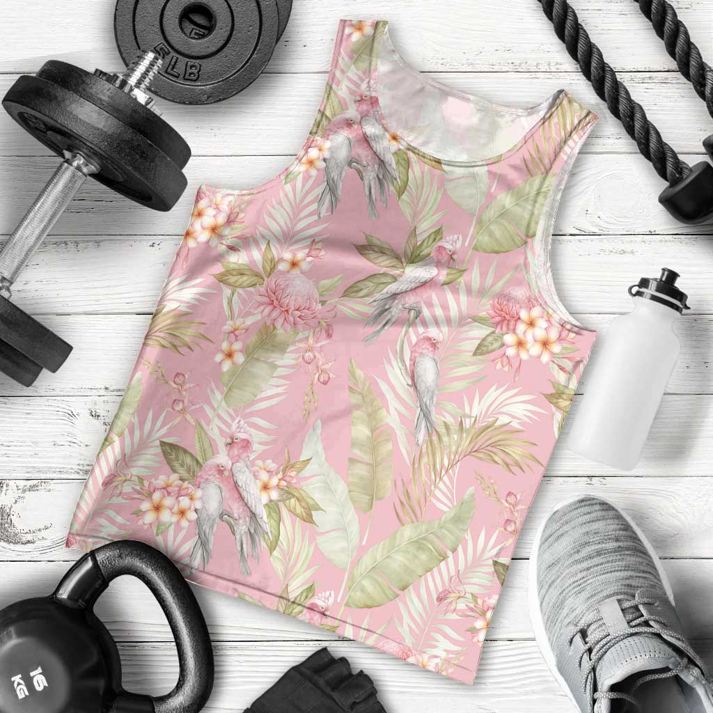Australia Galah Cockatoo Men Tank Top Eolophus Soseicapilla Couple Seamless Style - Aussie Hoodie