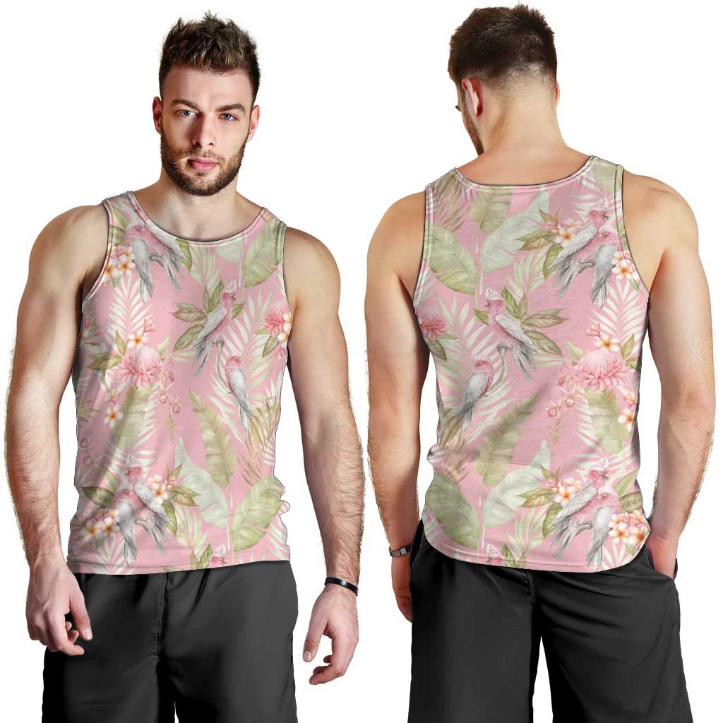 Australia Galah Cockatoo Men Tank Top Eolophus Soseicapilla Couple Seamless Style - Aussie Hoodie
