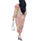 Australia Galah Cockatoo Off The Shoulder Long Sleeve Dress Eolophus Soseicapilla Couple Seamless Style - Aussie Hoodie