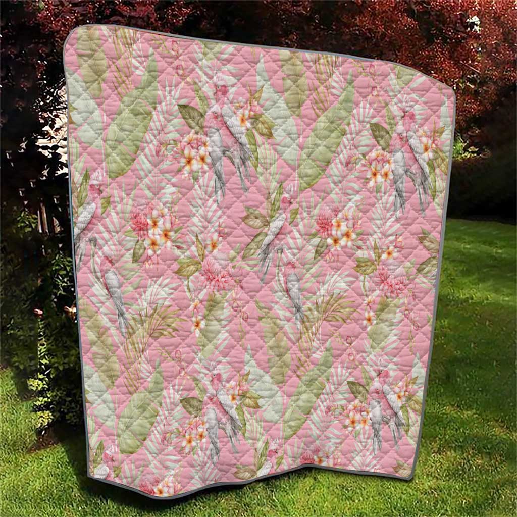 Australia Galah Cockatoo Quilt Eolophus Soseicapilla Couple Seamless Style - Aussie Hoodie