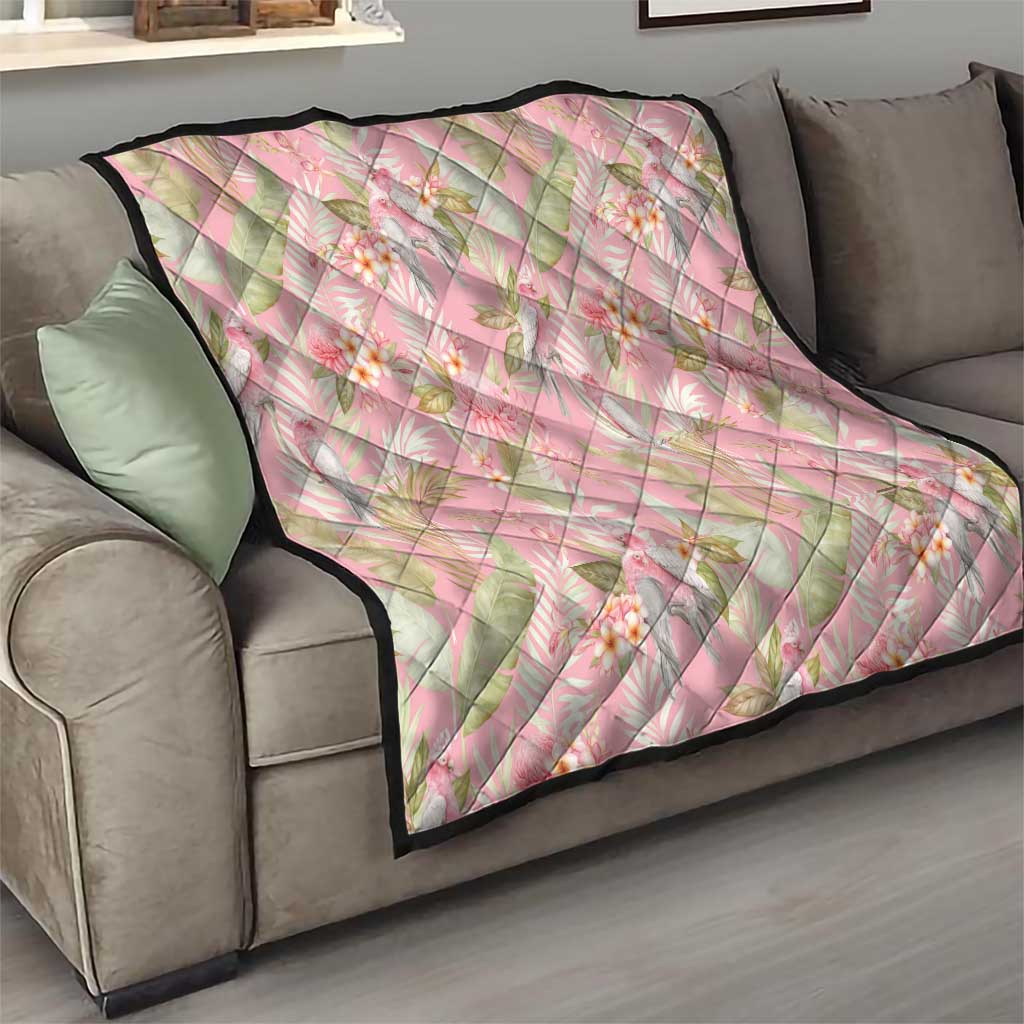 Australia Galah Cockatoo Quilt Eolophus Soseicapilla Couple Seamless Style - Aussie Hoodie