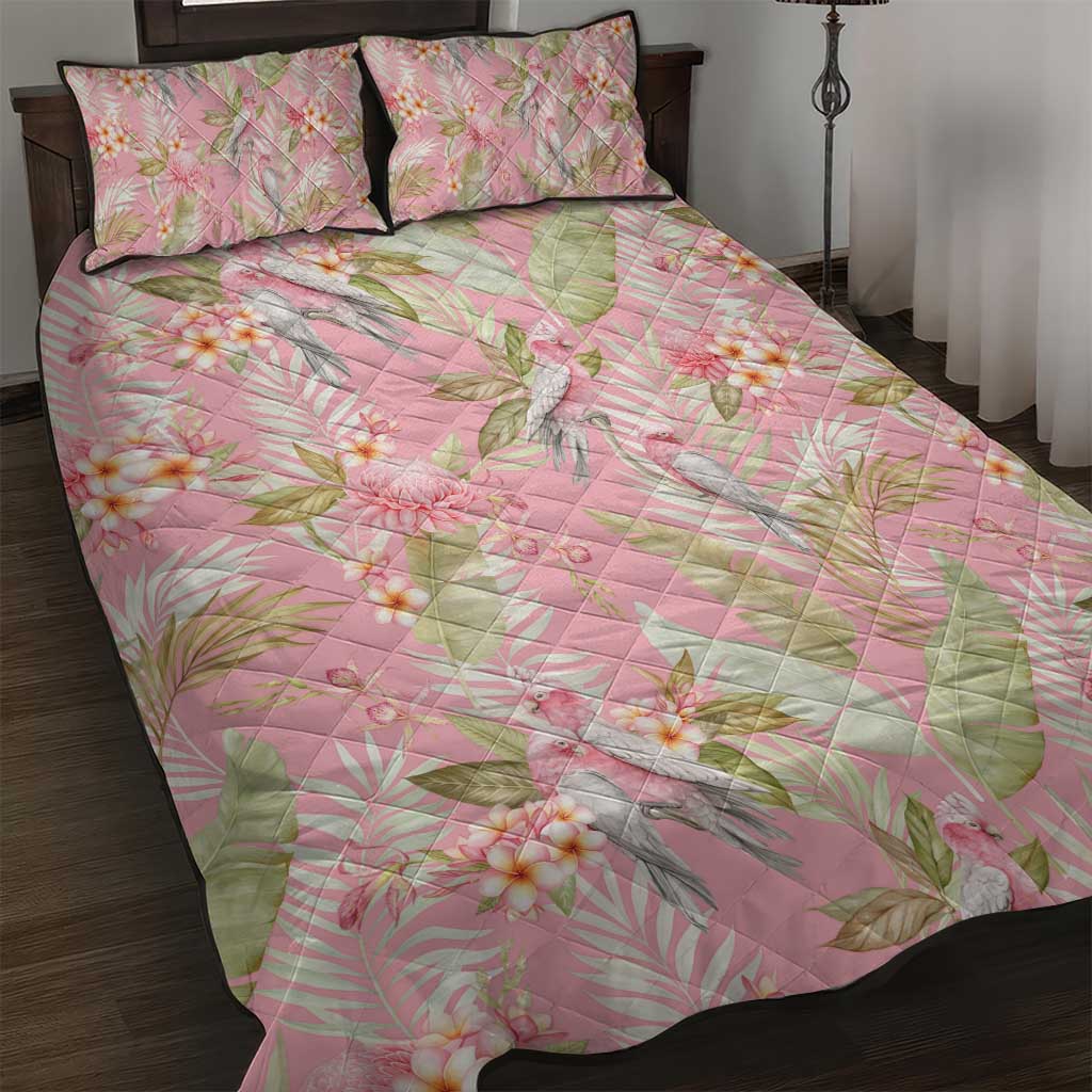 Australia Galah Cockatoo Quilt Bed Set Eolophus Soseicapilla Couple Seamless Style - Aussie Hoodie