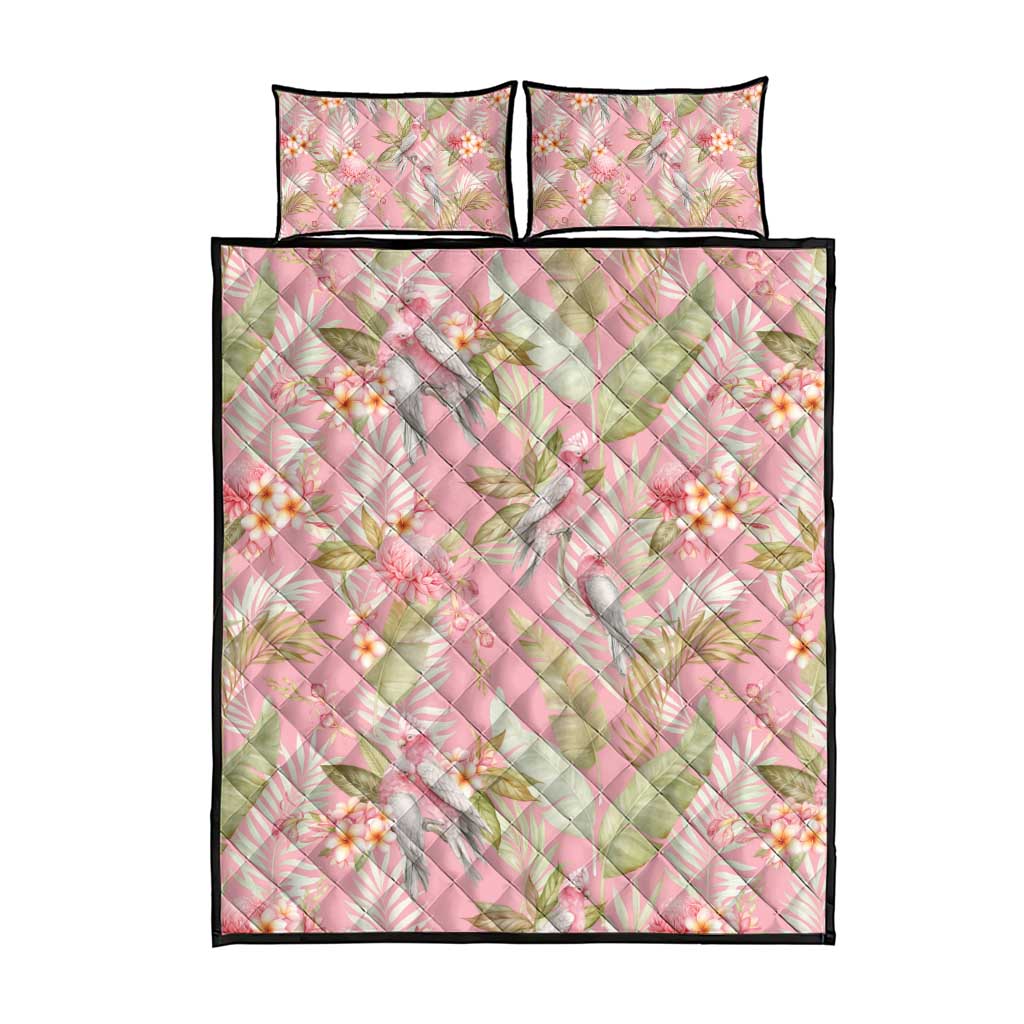 Australia Galah Cockatoo Quilt Bed Set Eolophus Soseicapilla Couple Seamless Style - Aussie Hoodie