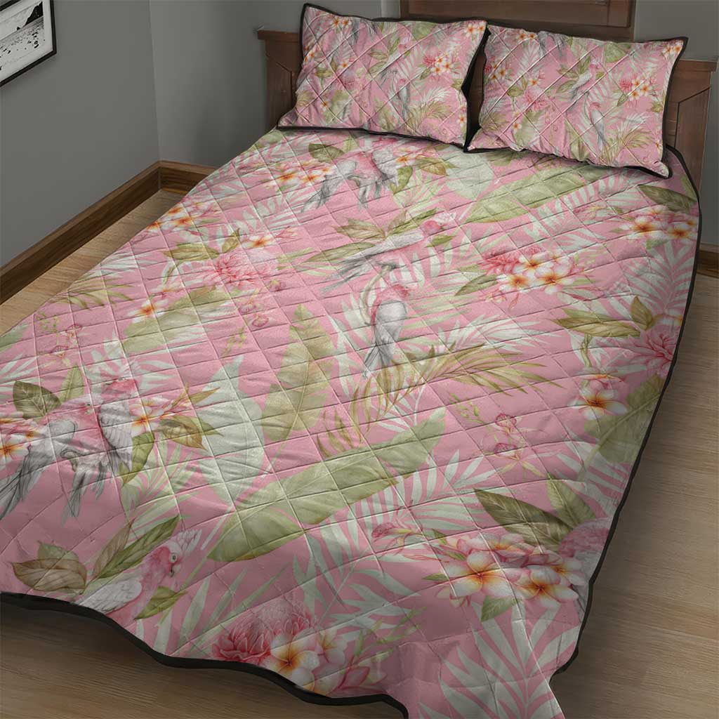 Australia Galah Cockatoo Quilt Bed Set Eolophus Soseicapilla Couple Seamless Style - Aussie Hoodie