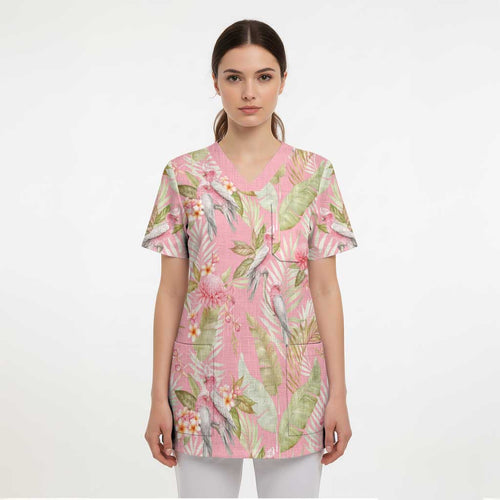 Australia Galah Cockatoo Scrub Top Eolophus Soseicapilla Couple Seamless Style - Aussie Hoodie