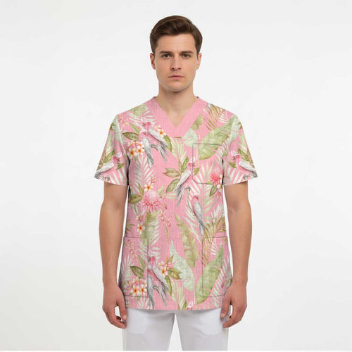 Australia Galah Cockatoo Scrub Top Eolophus Soseicapilla Couple Seamless Style - Aussie Hoodie