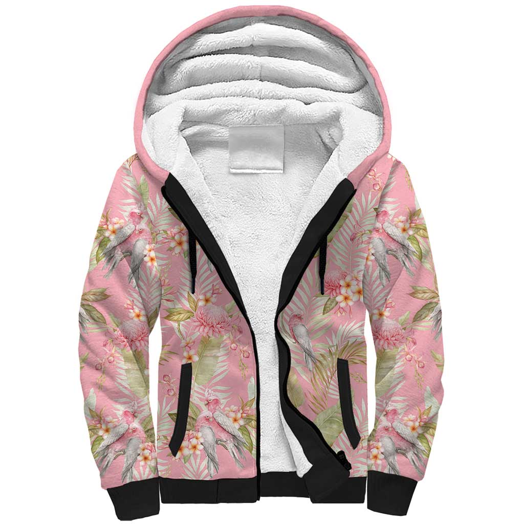 Australia Galah Cockatoo Sherpa Hoodie Eolophus Soseicapilla Couple Seamless Style - Aussie Hoodie