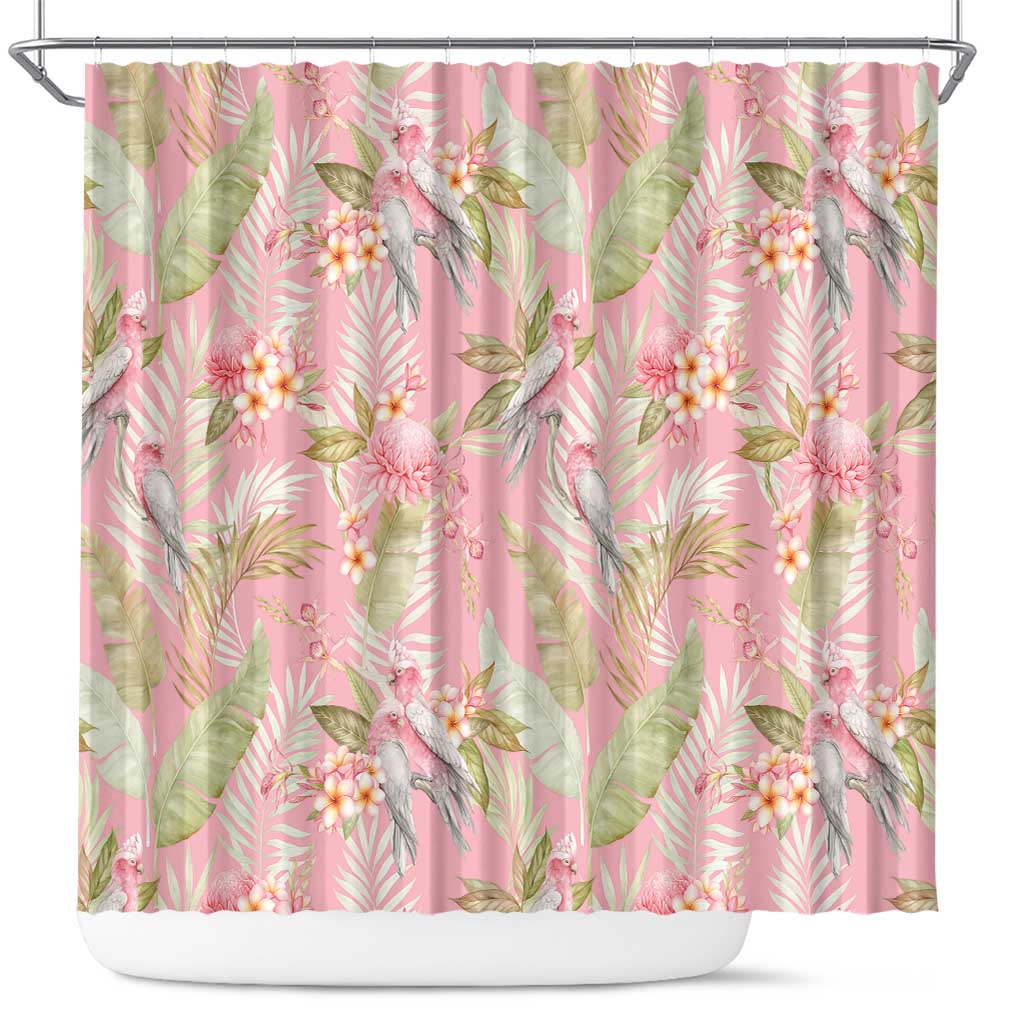 Australia Galah Cockatoo Shower Curtain Eolophus Soseicapilla Couple Seamless Style - Aussie Hoodie