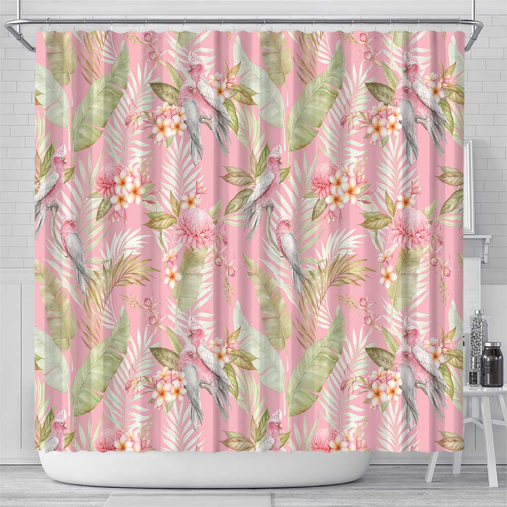 Australia Galah Cockatoo Shower Curtain Eolophus Soseicapilla Couple Seamless Style - Aussie Hoodie