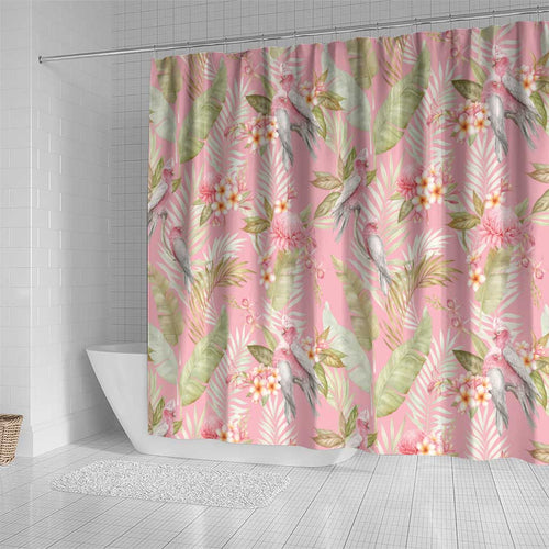 Australia Galah Cockatoo Shower Curtain Eolophus Soseicapilla Couple Seamless Style - Aussie Hoodie