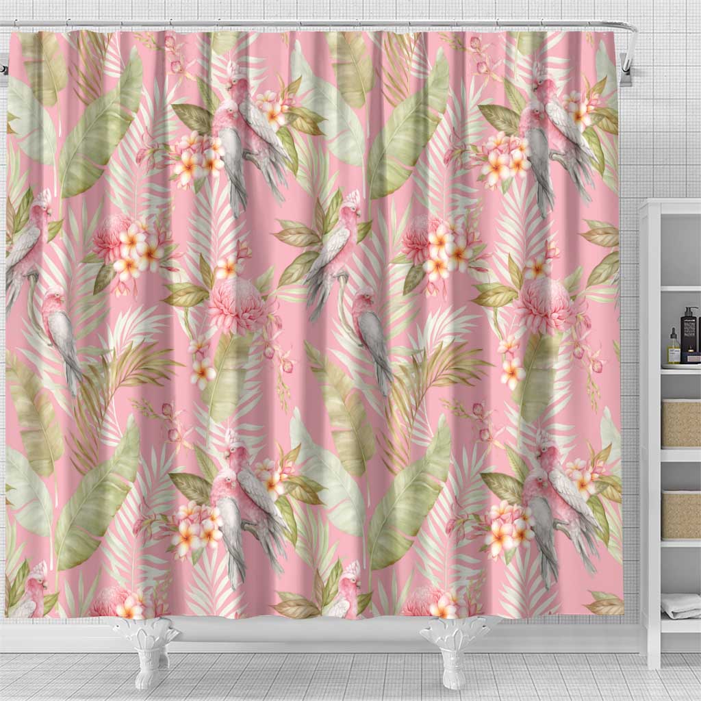 Australia Galah Cockatoo Shower Curtain Eolophus Soseicapilla Couple Seamless Style - Aussie Hoodie