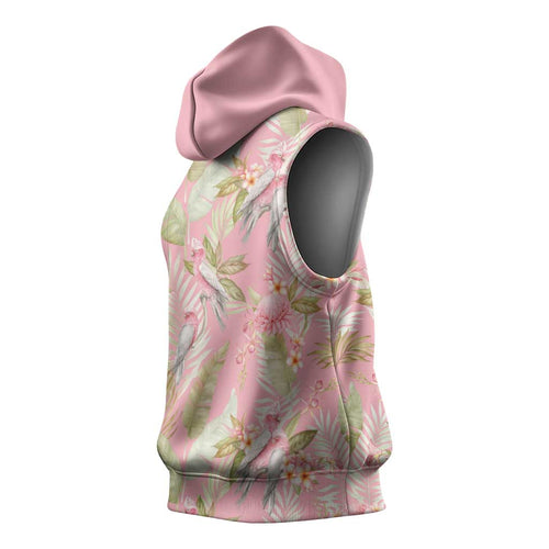 Australia Galah Cockatoo Sleeveless Hoodie Eolophus Soseicapilla Couple Seamless Style - Aussie Hoodie