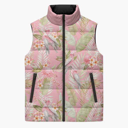 Australia Galah Cockatoo Sleeveless Puffer Jacket Eolophus Soseicapilla Couple Seamless Style - Aussie Hoodie