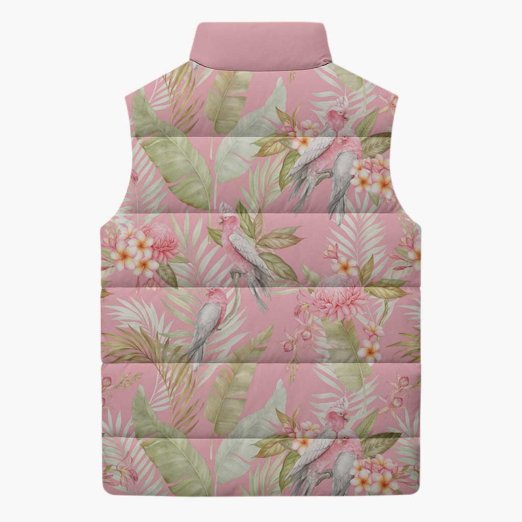 Australia Galah Cockatoo Sleeveless Puffer Jacket Eolophus Soseicapilla Couple Seamless Style - Aussie Hoodie