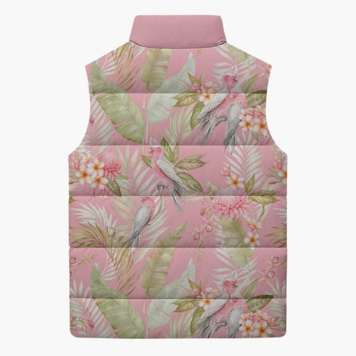 Australia Galah Cockatoo Sleeveless Puffer Jacket Eolophus Soseicapilla Couple Seamless Style - Aussie Hoodie